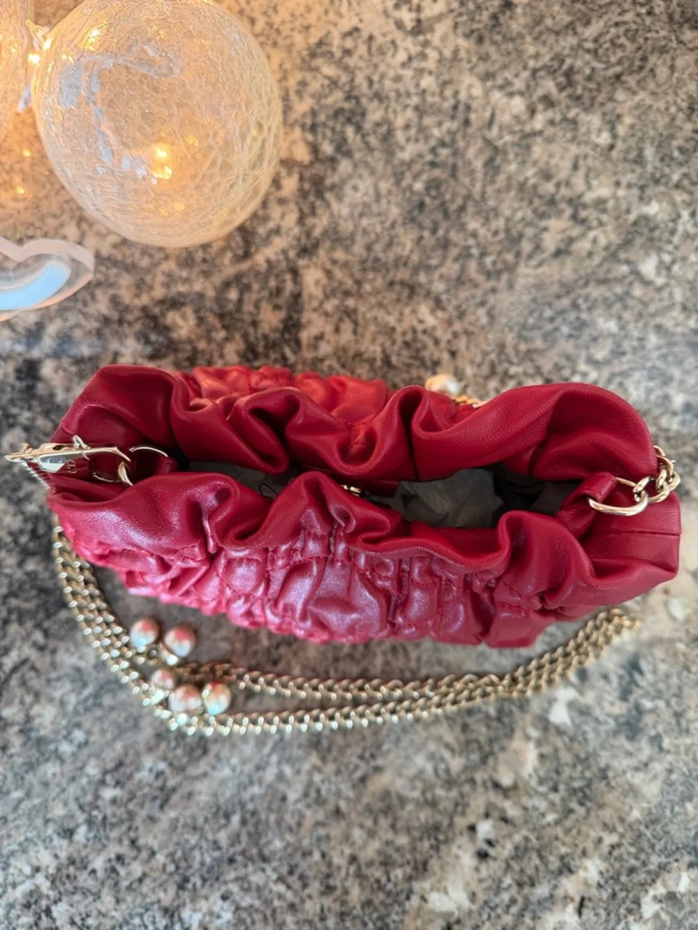 Christian Dior Red Gaufre Cannage Delices Mini Bag - Picture 9 of 14